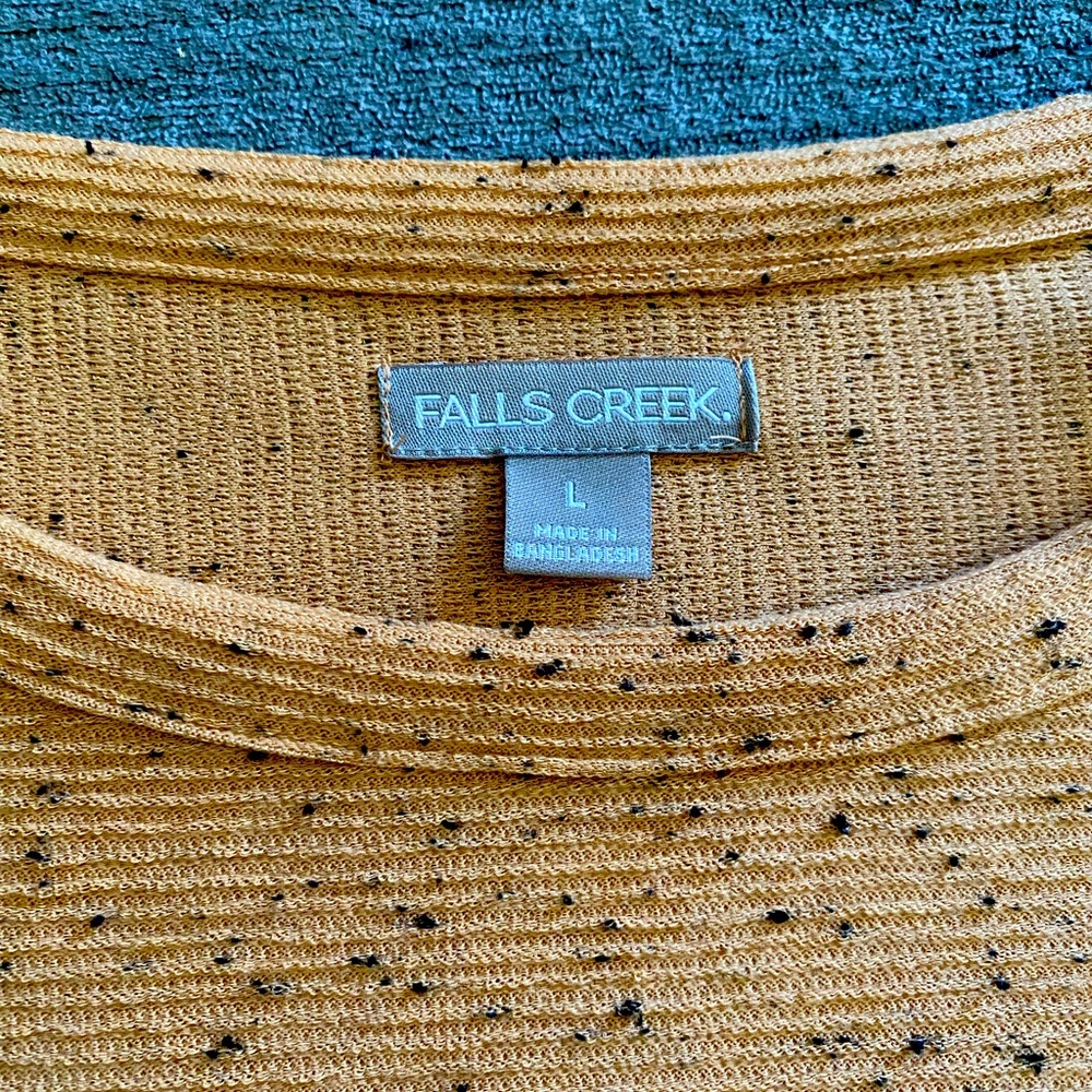 Falls Creek Tan with Brown Specs Long Sleeve Top